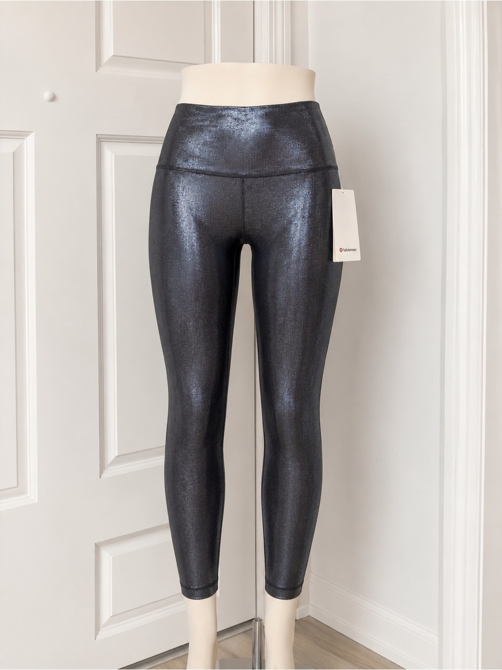 lululemon athletica High-Rise Shimmer Leggings in Metallic Charcoal